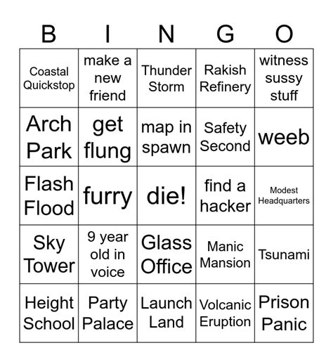 Survival Bingo .